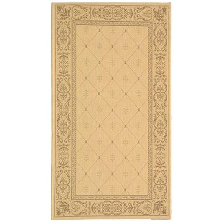 Safavieh 2 Ft. - 7 In. X 5 Ft. Small Rectangle- Indoor - Outdoor Courtyard Natural Brown Machine Made Rug CY2326-3001-3